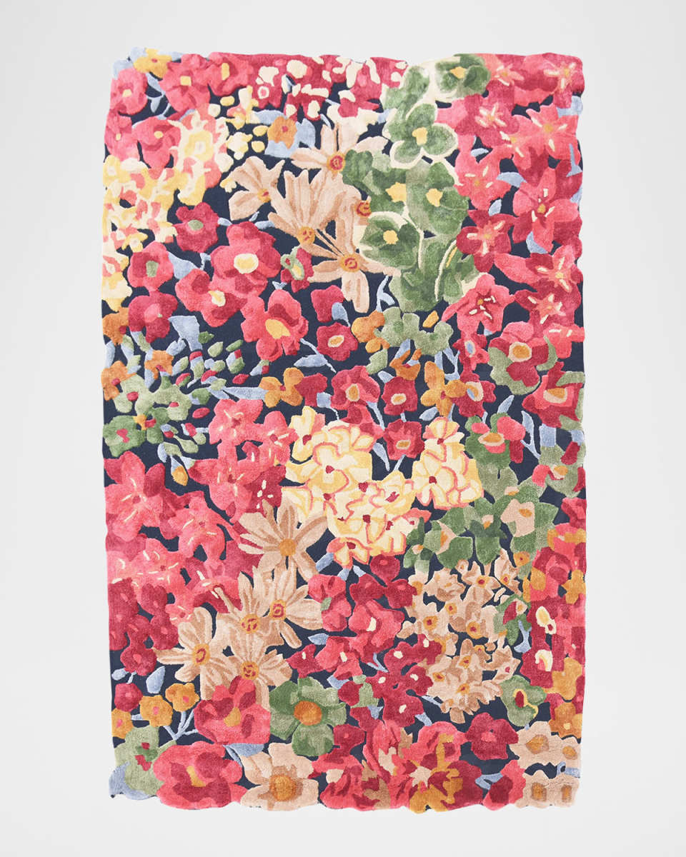 Laura's Flowers Rug, 5' x 8'